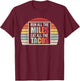 Vintage Retro Run All The Miles Eat All The Tacos Running T-Shirt - T-Shirt | Maroon