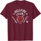 Stranger Things 4 Hellfire Club Skull & Weapons T-Shirt - T-Shirt | Maroon