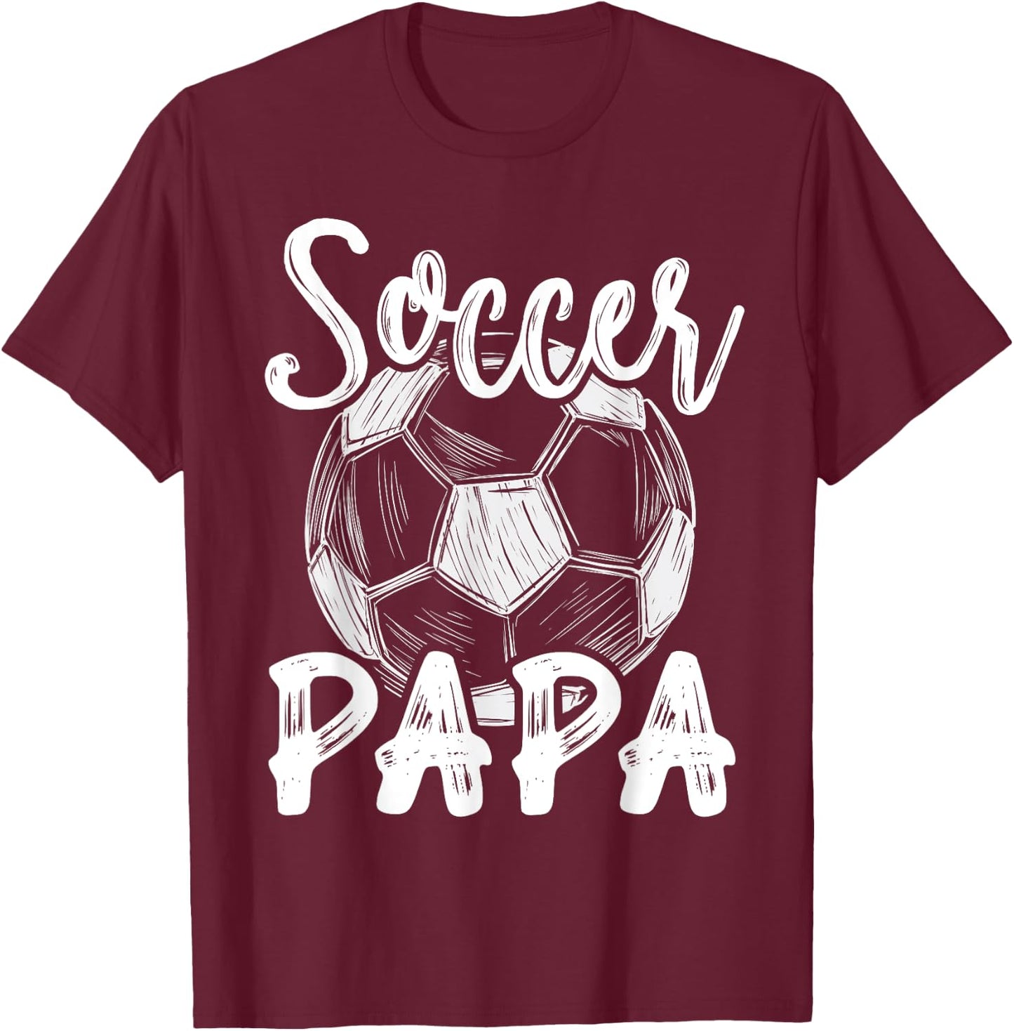 Soccer Papa Family Matching Team Player Soccer Ball T-Shirt - T-Shirt | Maroon