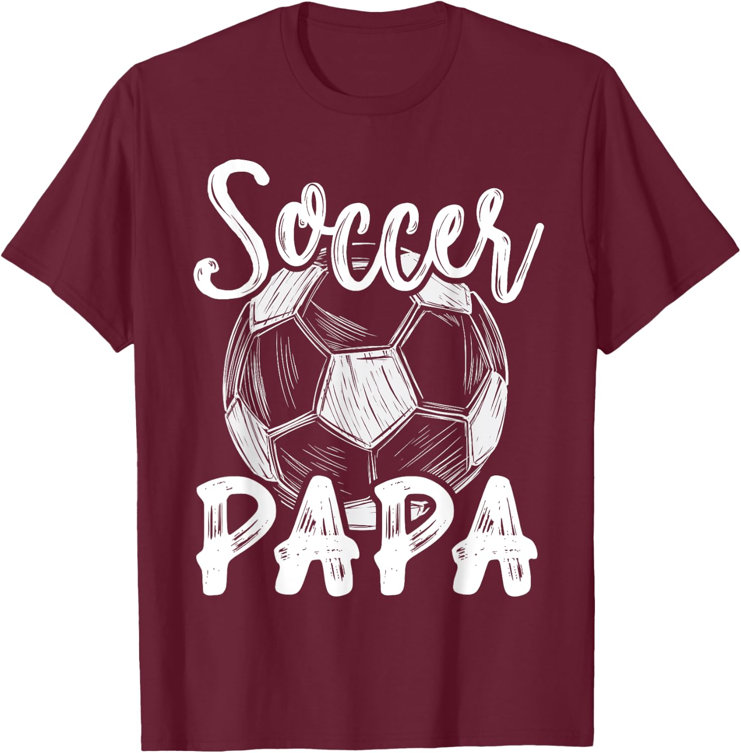 Soccer Papa Family Matching Team Player Soccer Ball T-Shirt - T-Shirt | Maroon