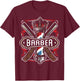 Barber Vintage Cool Outfit Barber Razor Gift T-Shirt - T-Shirt | Maroon