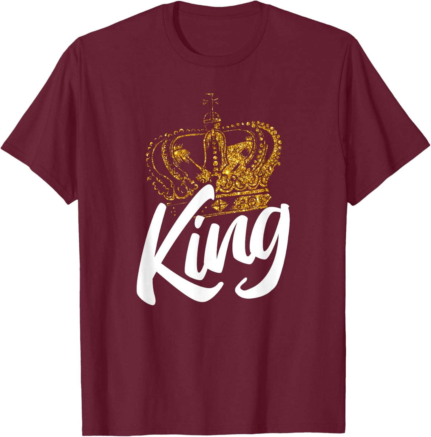 Birthday King Shirt Crown and Boys T-Shirt - T-Shirt | Maroon