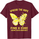 Spread The Hope Find A Cure Endometriosis Awareness T-Shirt - T-Shirt | Maroon