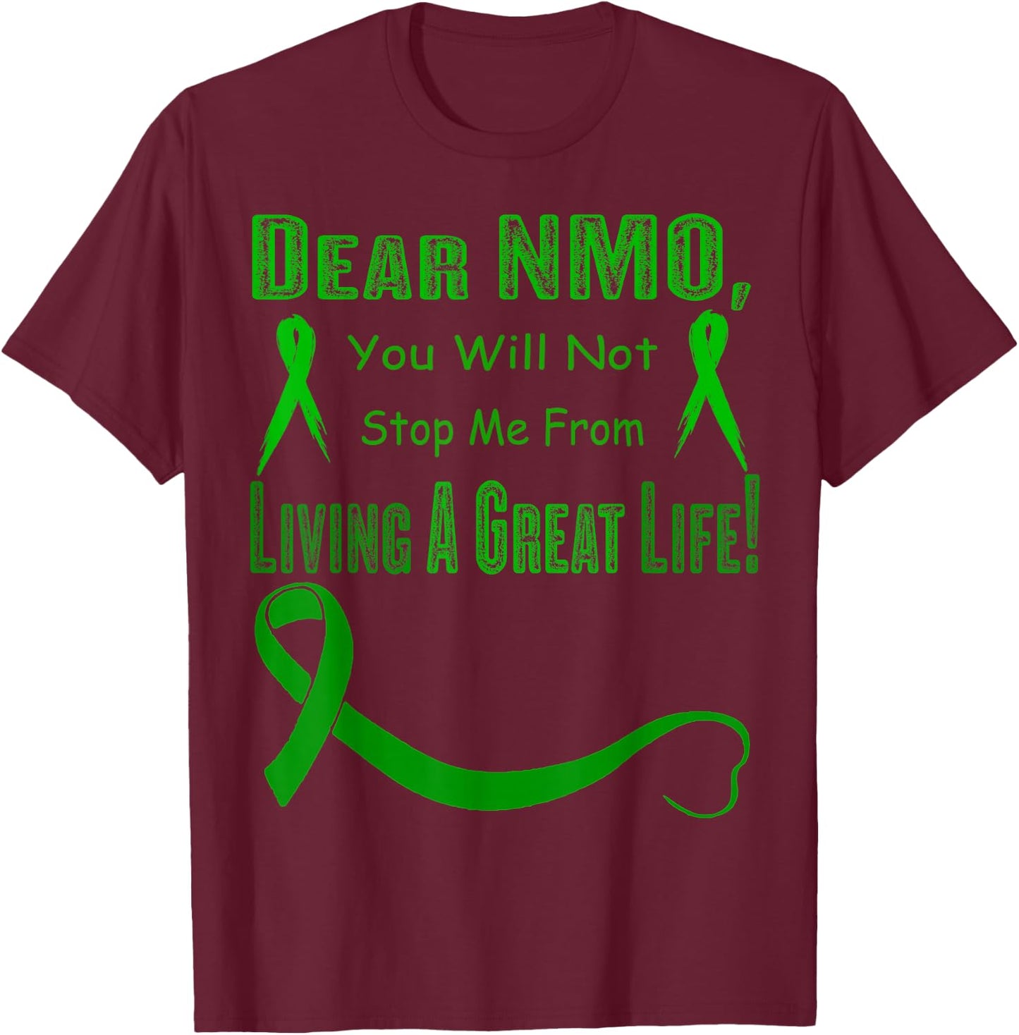 neuromyelitis optica Awareness T-Shirt - T-Shirt | Maroon