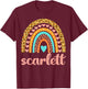 Scarlett Scarlett Name Birthday Shirt Gift T-Shirt - T-Shirt | Maroon