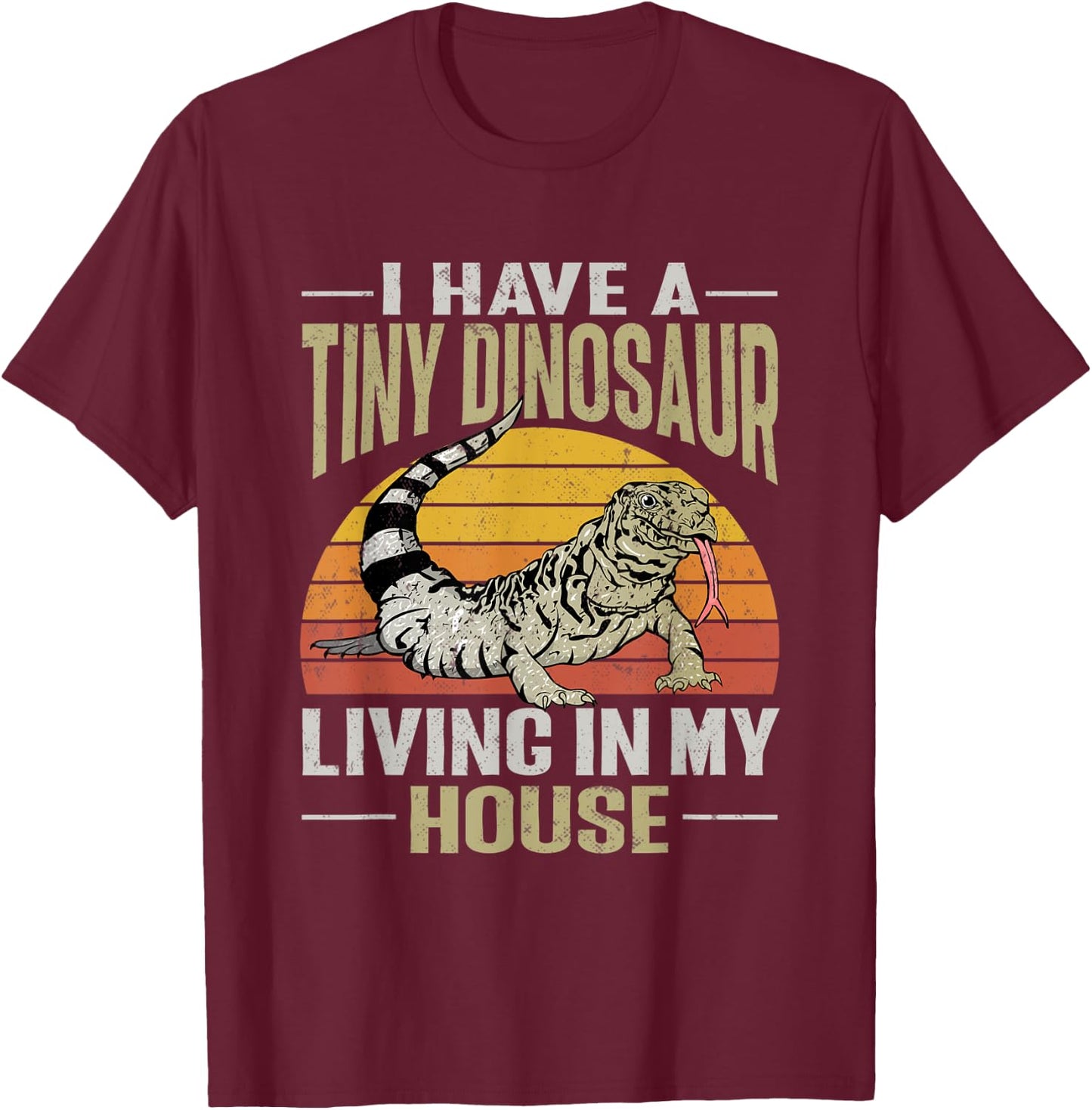 Tegu Lizard Reptile Herpetologist T-Shirt - T-Shirt | Maroon