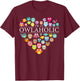 I'm An Owlaholic Heart Cute Owl Lover Art Women Gift T-Shirt - T-Shirt | Maroon