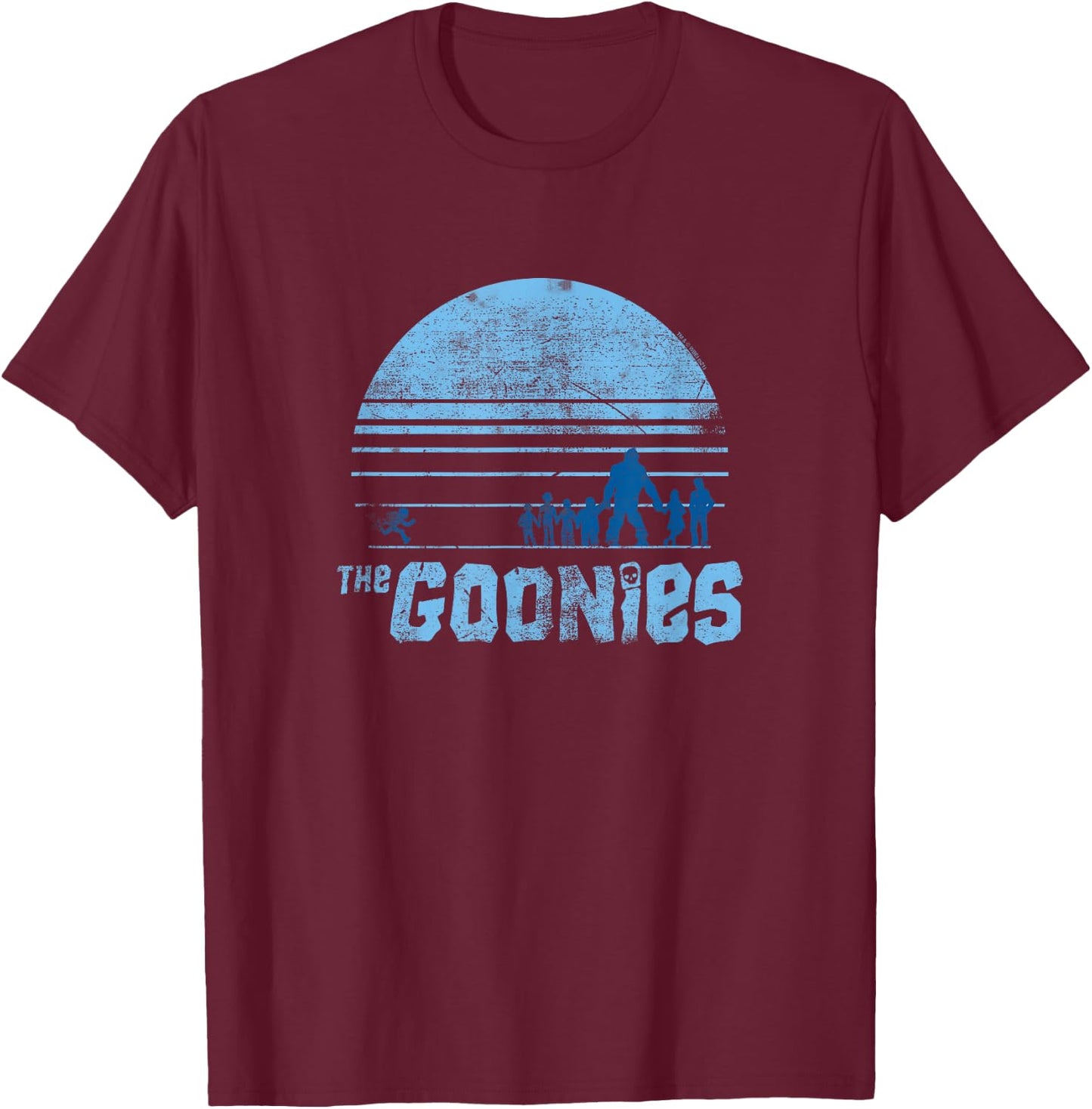 The Goonies Blue Silhouette T-Shirt - T-Shirt | Maroon
