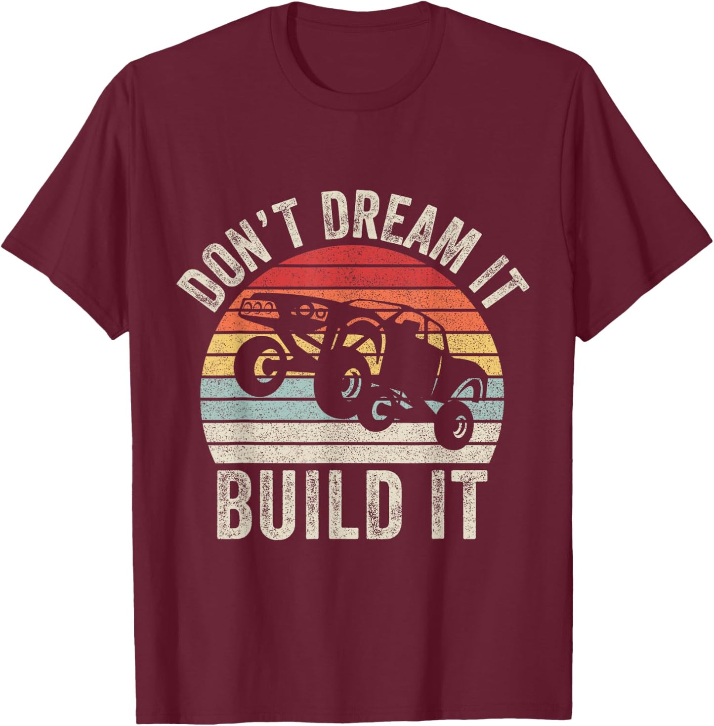 Vintage Retro Build It Prerunner Baja Truck Trophy Off Road T-Shirt - T-Shirt | Maroon