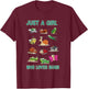 Just A Girl Who Loves Bugs For Insect Lover Designs T-Shirt - T-Shirt | Maroon