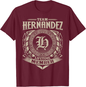 Team HERNANDEZ Lifetime Member Vintage HERNANDEZ Family T-Shirt - T-Shirt | Maroon