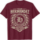 Team HERNANDEZ Lifetime Member Vintage HERNANDEZ Family T-Shirt - T-Shirt | Maroon