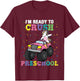 I'm Ready To Crush Preschool Unicorn Monster Truck Girls T-Shirt - T-Shirt | Maroon