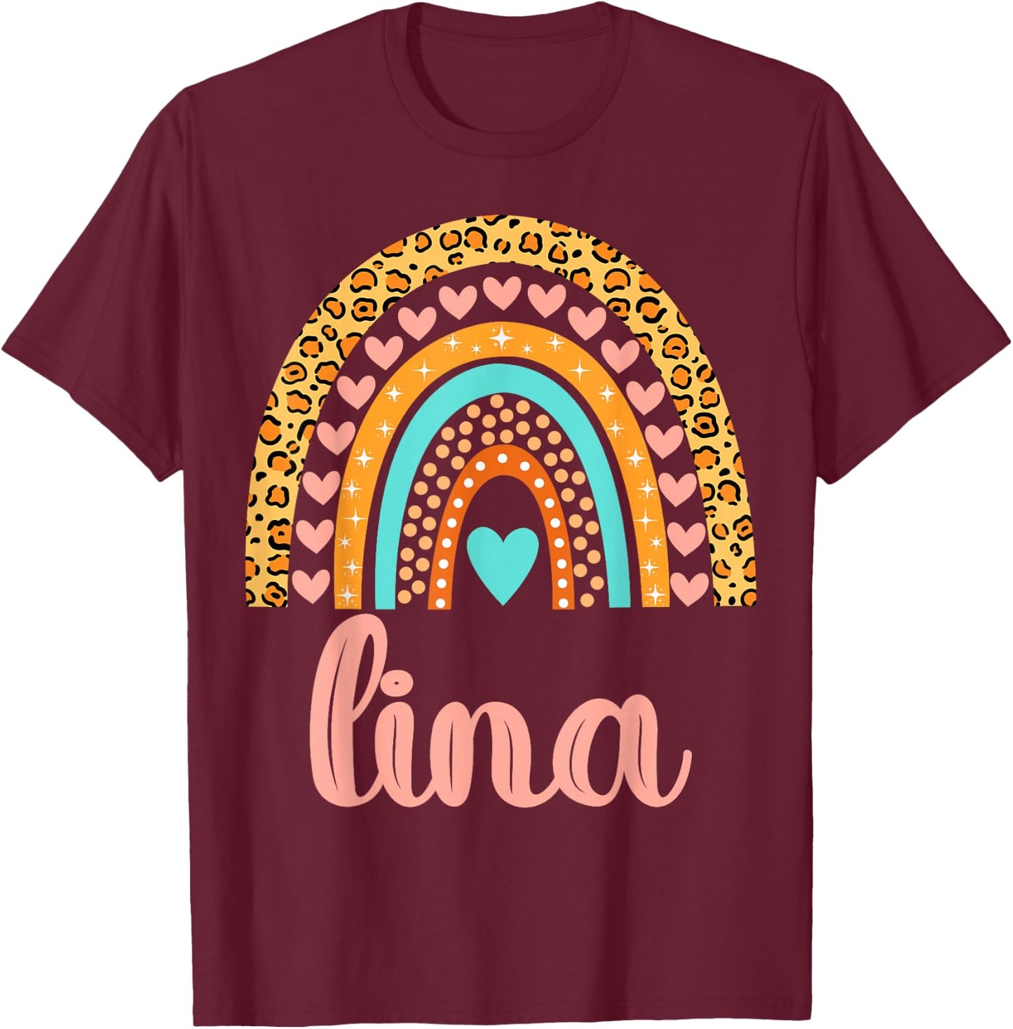 Lina Lina Name Birthday Shirt Gift T-Shirt - T-Shirt | Maroon