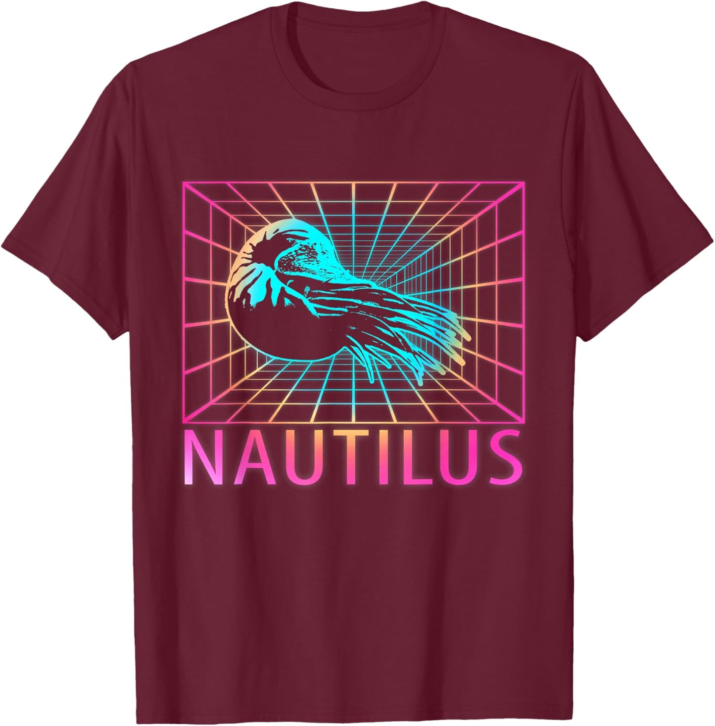 Nautilus Retro Gift T-Shirt - T-Shirt | Maroon