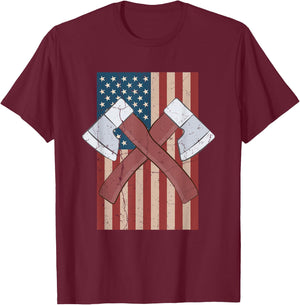 Axel axes and sledge, axe and sledge, axe and sledge T-Shirt - T-Shirt | Maroon