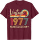 Vintage 1977 Retro 49th Birthday Gift Limited Edition Retro T-Shirt - T-Shirt | Maroon