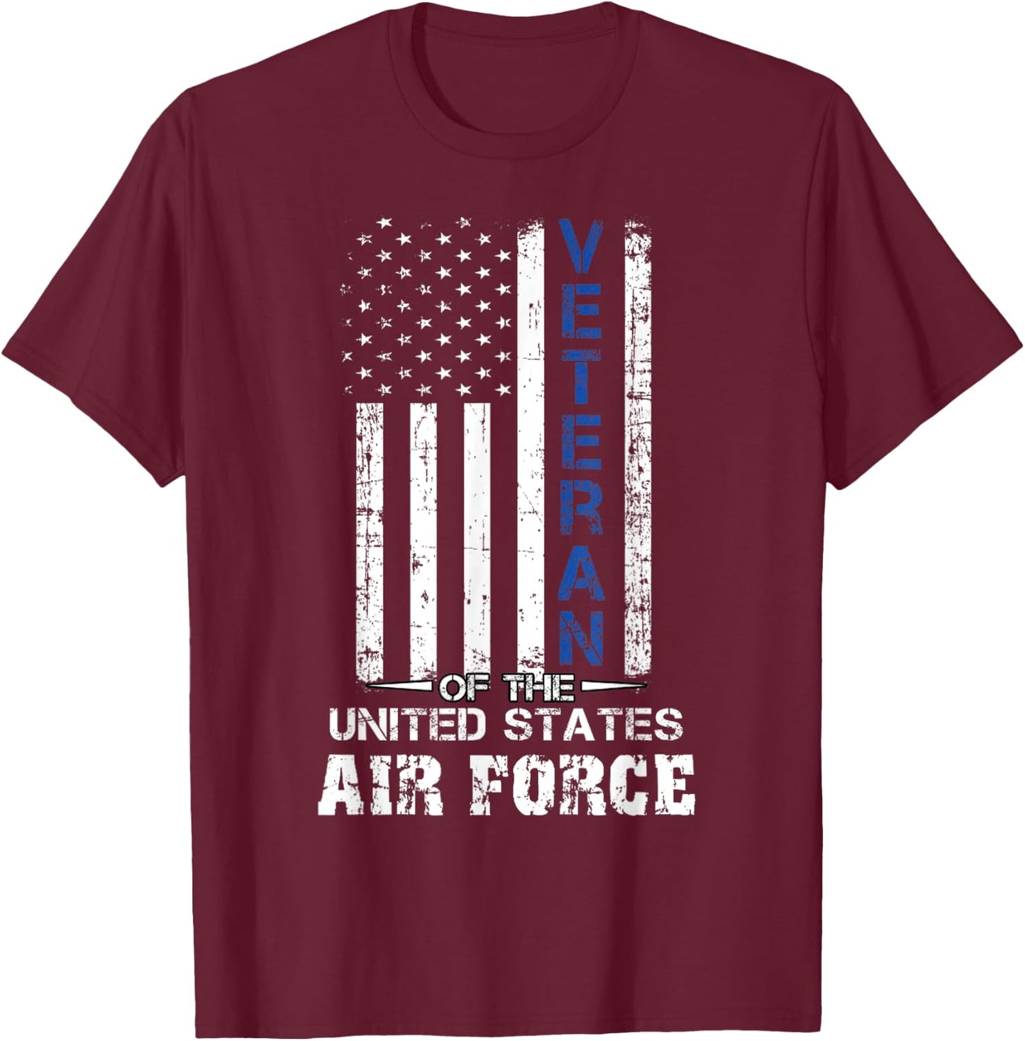 US Air Force Veteran USAF T-Shirt - T-Shirt | Maroon