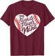 My Favorite Player Calls Me Nana Baseball Heart Cute Grandma T-Shirt - T-Shirt | Maroon