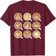 Barista Art - Lattes in 9 Coffee Mugs Cool T Shirt T-Shirt - T-Shirt | Maroon