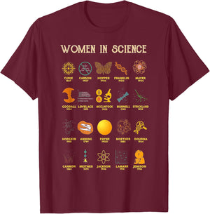 Women In Science T-Shirt - T-Shirt | Maroon