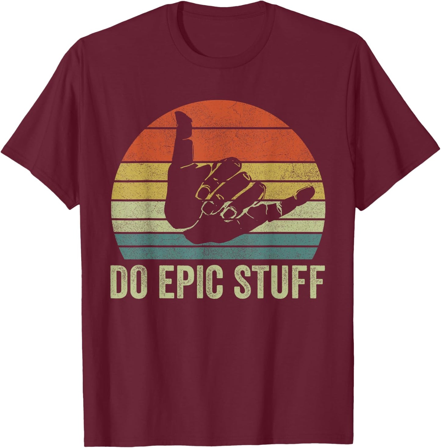 Beach Surf Do Epic Stuff Shirts, Windsurfing Surfer Men Boys T-Shirt - T-Shirt | Maroon