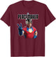 DC Comics Peacemaker Shinny Peace Sign Photo T-Shirt - T-Shirt | Maroon