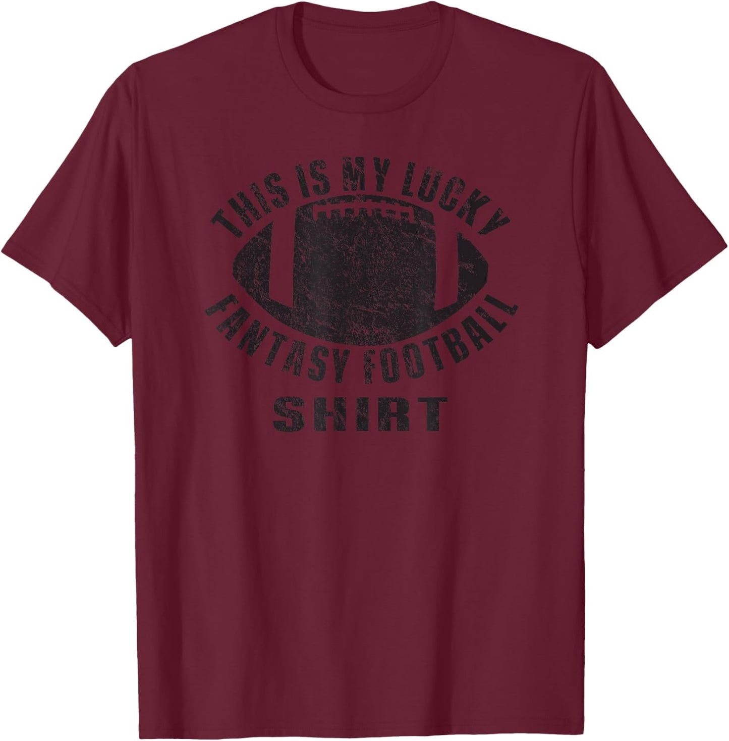 My Lucky Fantasy Football Shirt Vintage Football Season T-Shirt - T-Shirt | Maroon