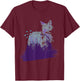 Arctic Fox Forest Landscape White Arctic Fox Lover Animal T-Shirt - T-Shirt | Maroon
