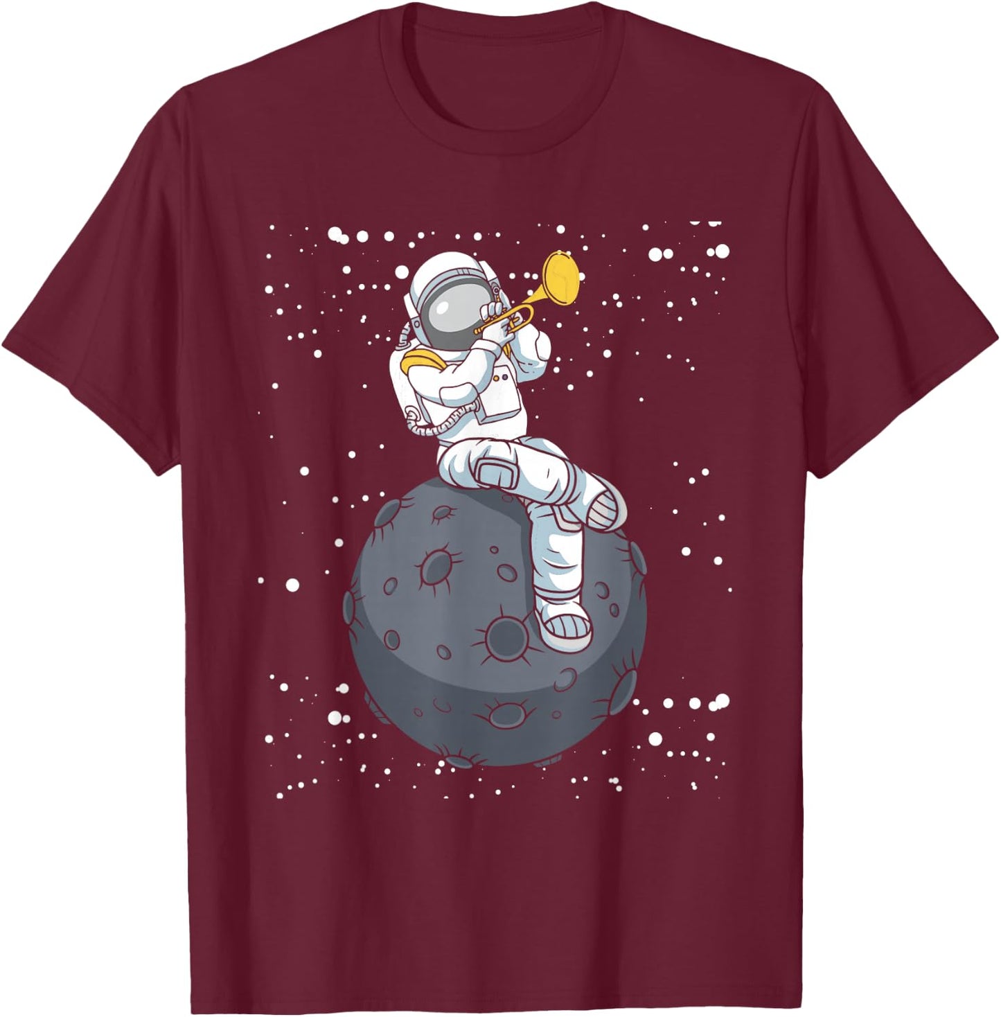 Astronaut Trumpet Player - Trumpeter Marching Band T-Shirt - T-Shirt | Maroon