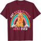 Best Golden Retriever Aunt Ever Cute Rainbow Flowers Dog Men Women T-Shirt - T-Shirt | Maroon