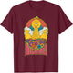 Sesame Street Psychedelic Big Bird T-Shirt - T-Shirt | Maroon