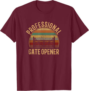 professional gate opener, cow Gate opener T-Shirt - T-Shirt | Maroon