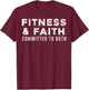 Fitness Training Christian Faith Personal Trainer Gym Addict T-Shirt - T-Shirt | Maroon