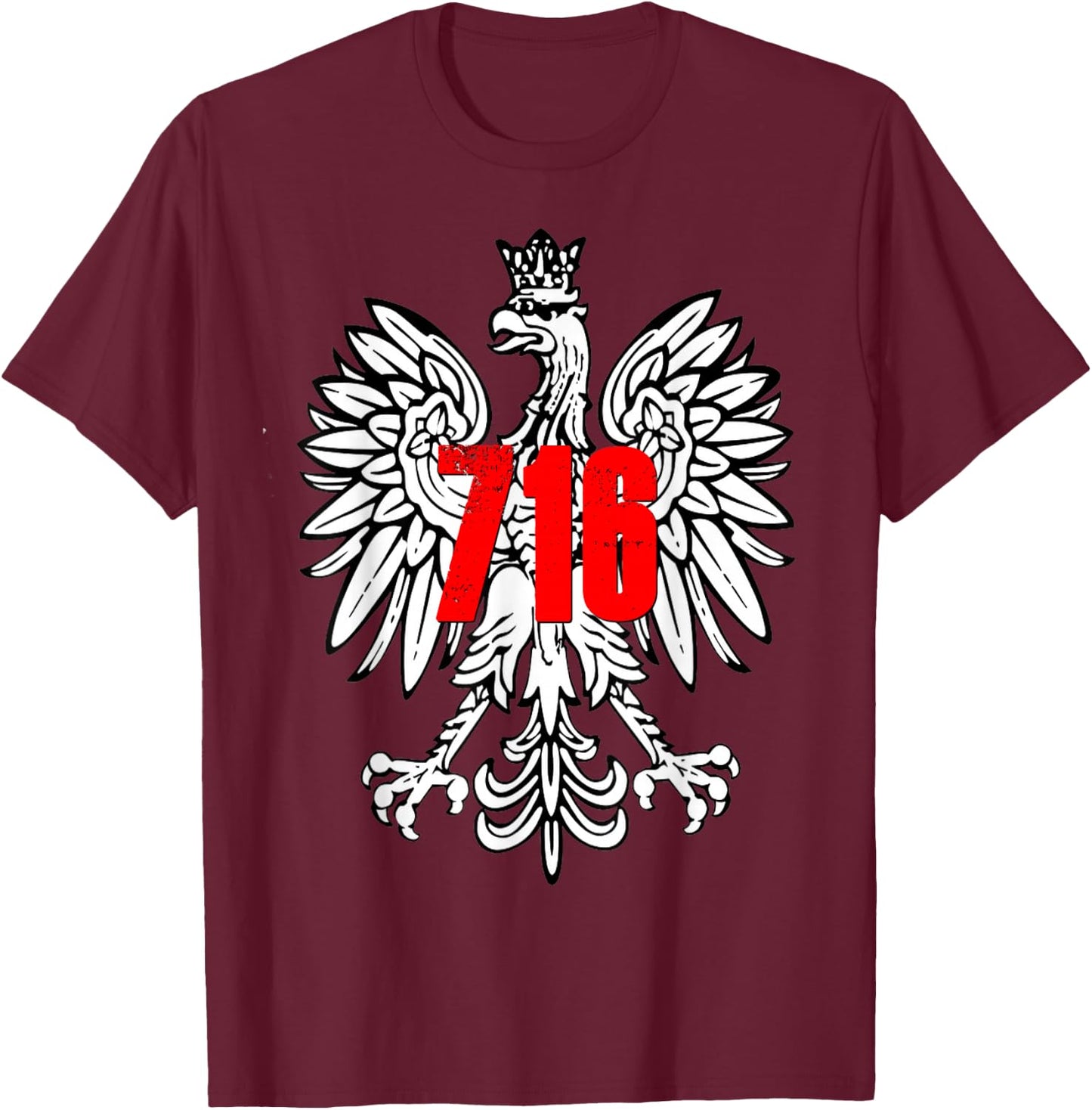 Dyngus Day Shirt Polish Falcon Eagle 716 Buffalo NY New York T-Shirt - T-Shirt | Maroon