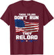 Patriotic I American Flag I USA Colors Dont Run They Reload Women Men T-Shirt - T-Shirt | Maroon