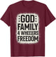 God Family 4 Wheelers Freedom ATV Quad Dirt Bike Men Women T-Shirt - T-Shirt | Maroon