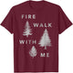 Twin Peaks Fire Walk With Me Tree Silhouette Graphic T-Shirt - T-Shirt | Maroon