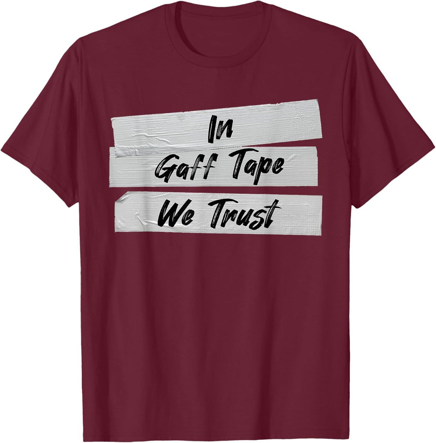 Audio Engineer Gaff Tape User Back Stage Tech Crew Duct Tape T-Shirt - T-Shirt | Maroon