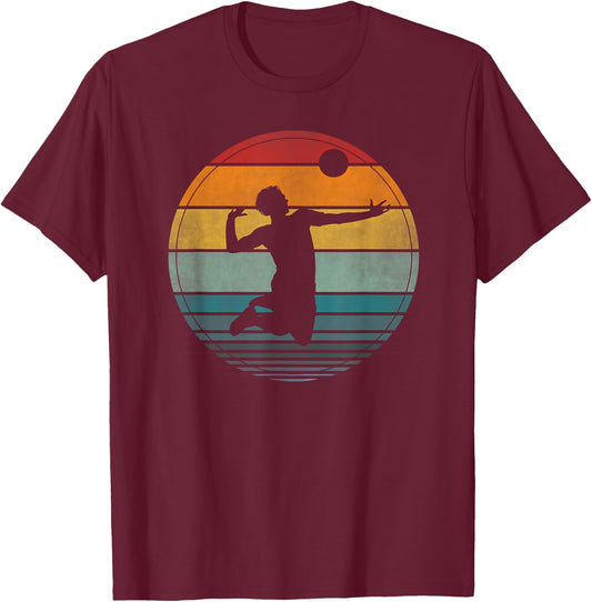 Volleyball Clothing Men's Beach Volleyball T-Shirt - T-Shirt | Maroon