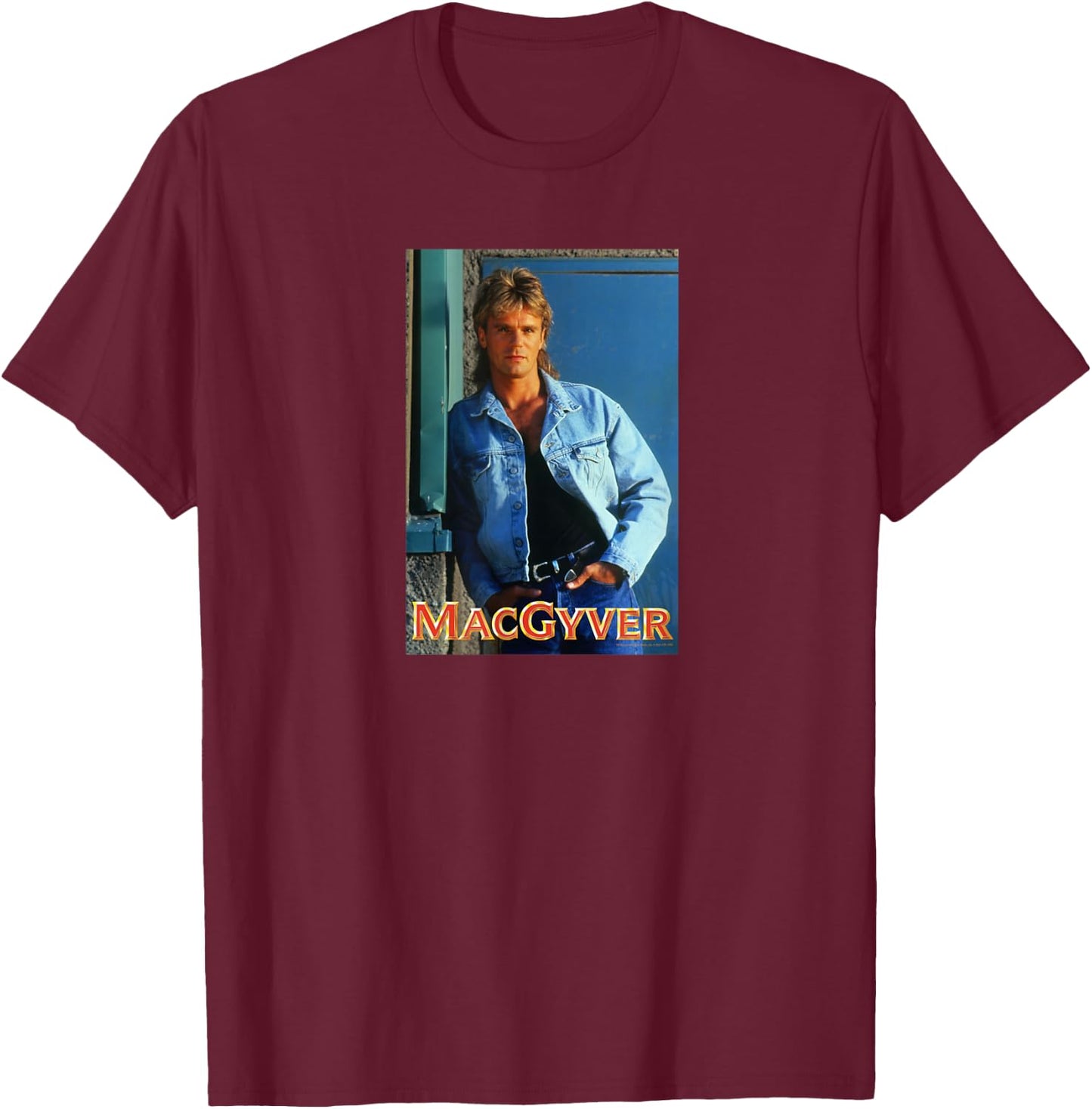 MacGyver Original Series Heart Throb T-Shirt - T-Shirt | Maroon