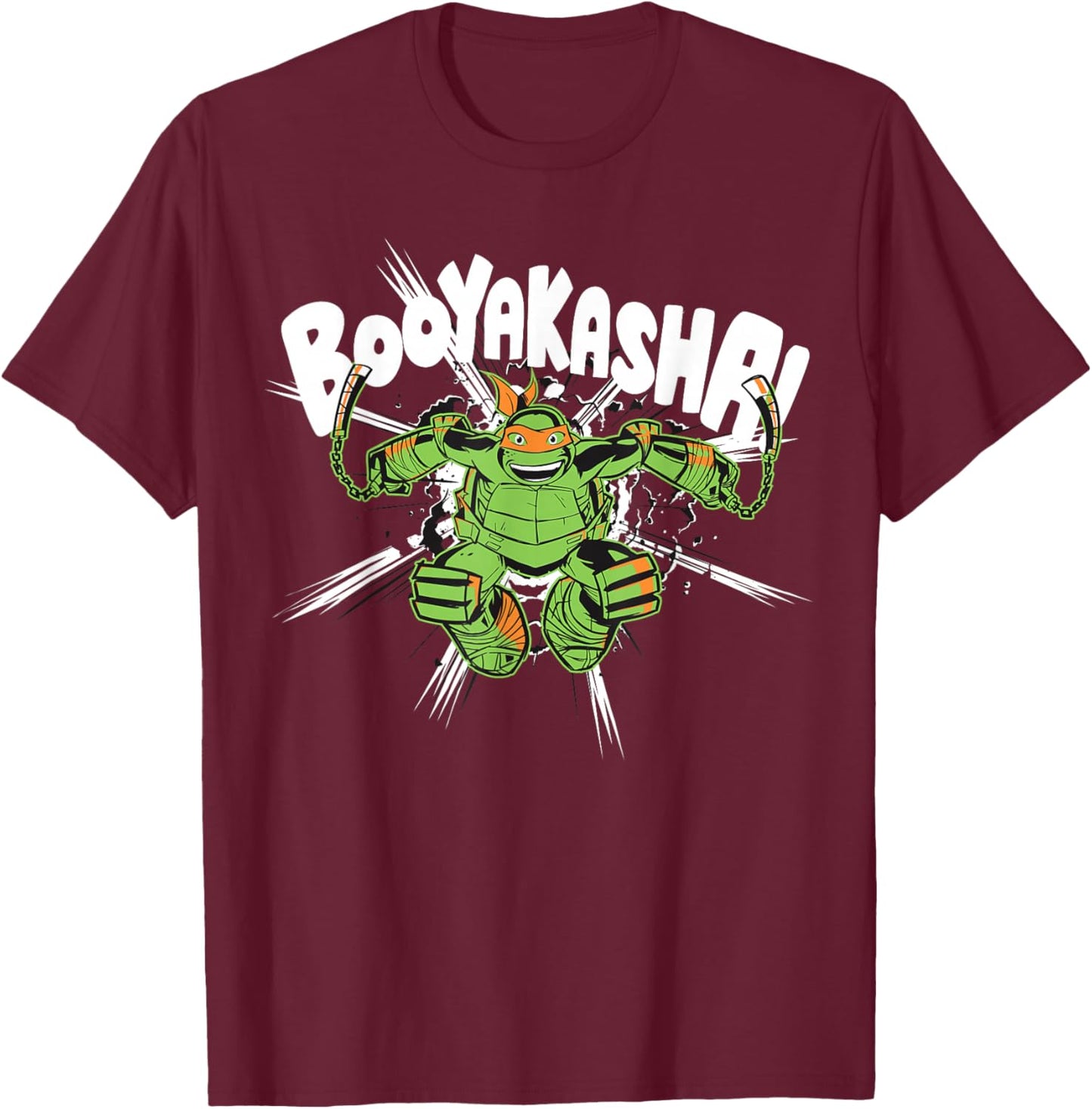 Teenage Mutant Ninja Turtles Mikey Booyakasha T-Shirt - T-Shirt | Maroon