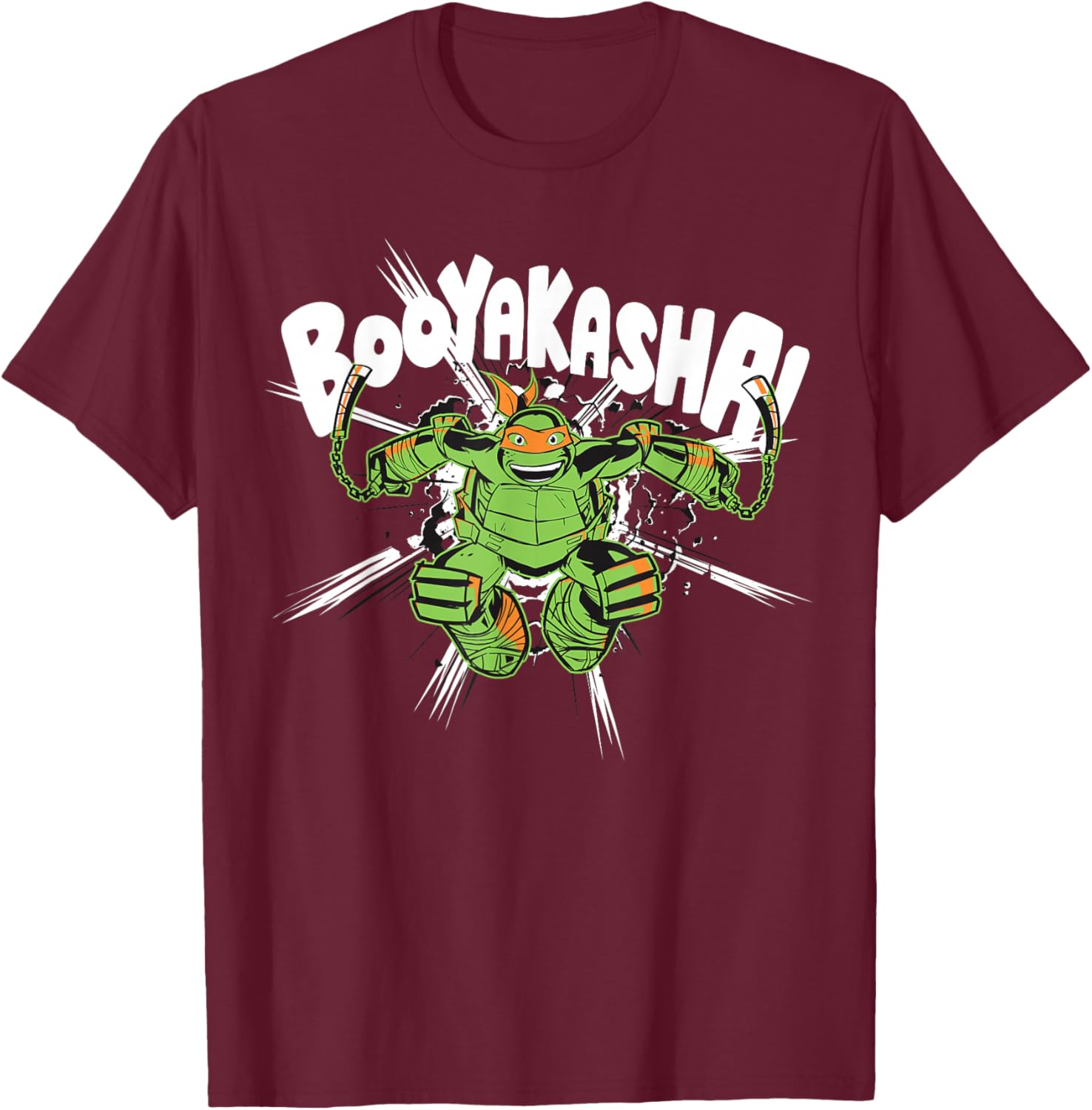 Teenage Mutant Ninja Turtles Mikey Booyakasha T-Shirt - T-Shirt | Maroon