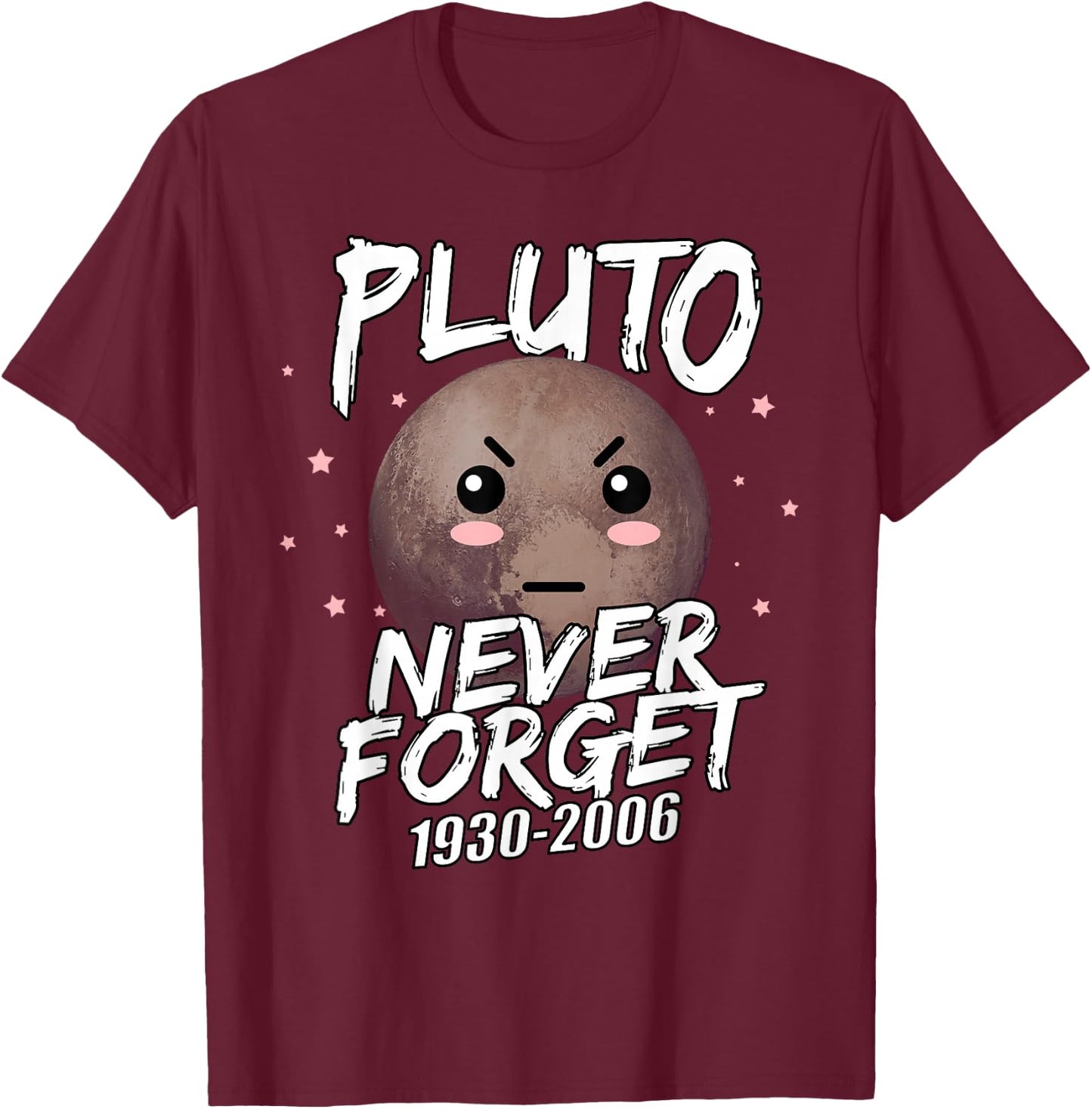 Pluto Never Forgets T-Shirt - T-Shirt | Maroon