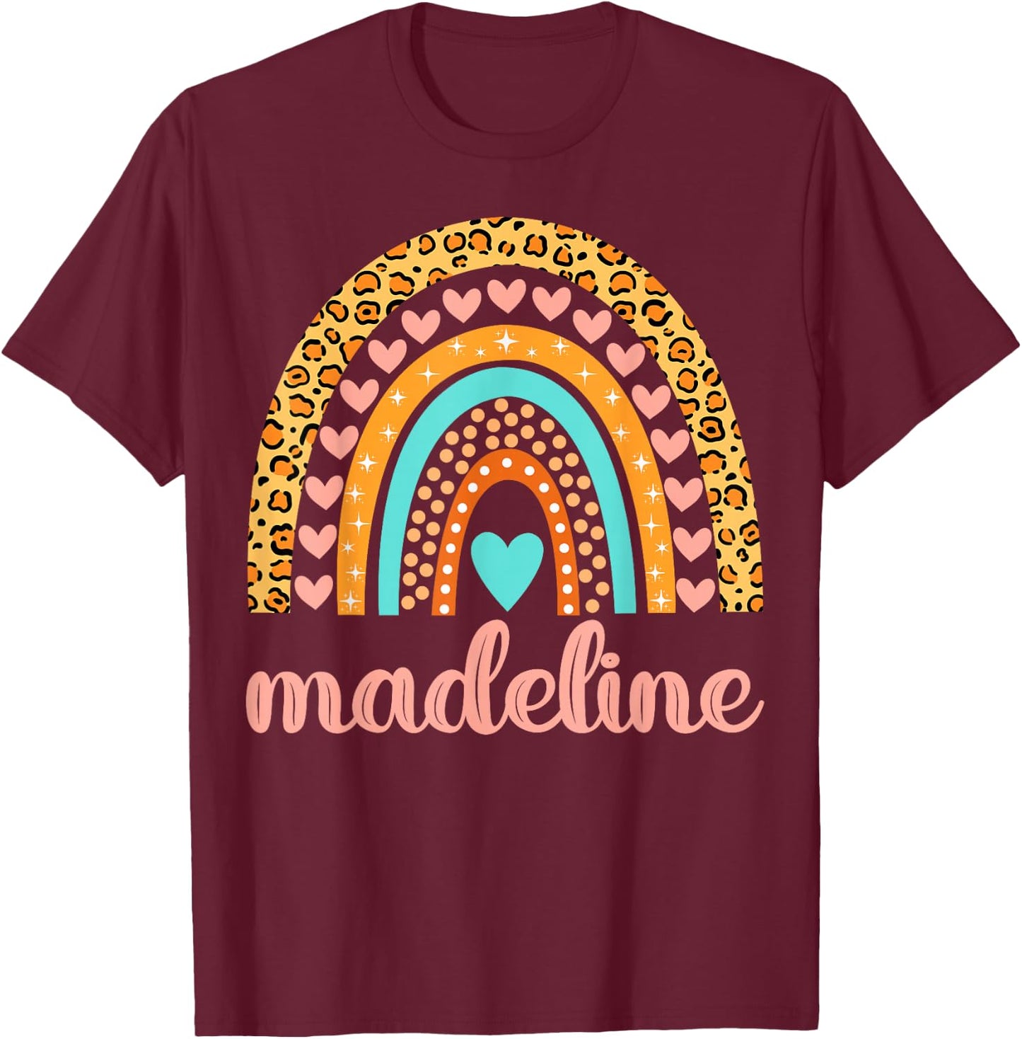 Madeline Madeline Name Birthday Shirt Gift T-Shirt - T-Shirt | Maroon
