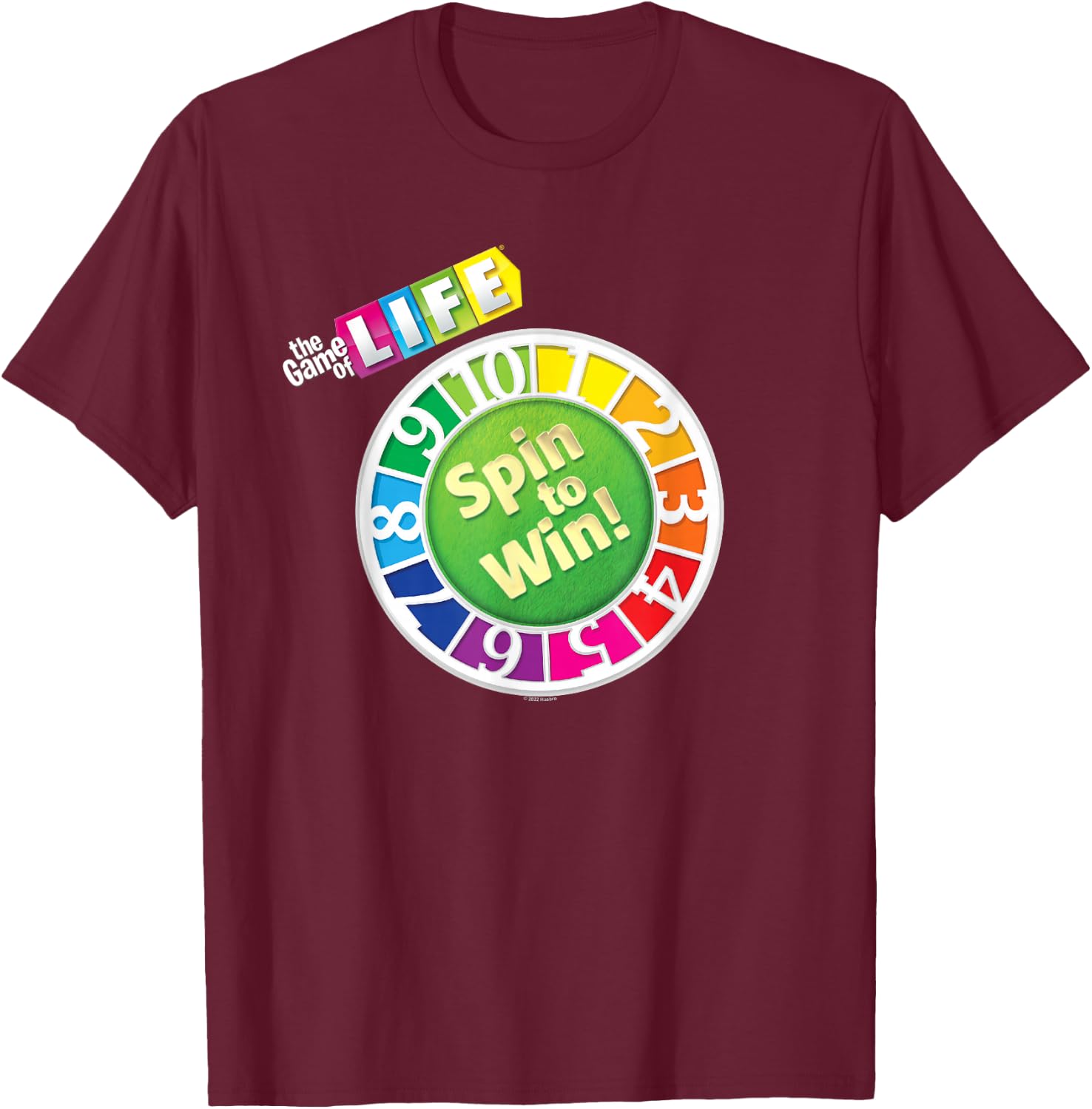 The Game of Life Spin to Win T-Shirt - T-Shirt | Maroon