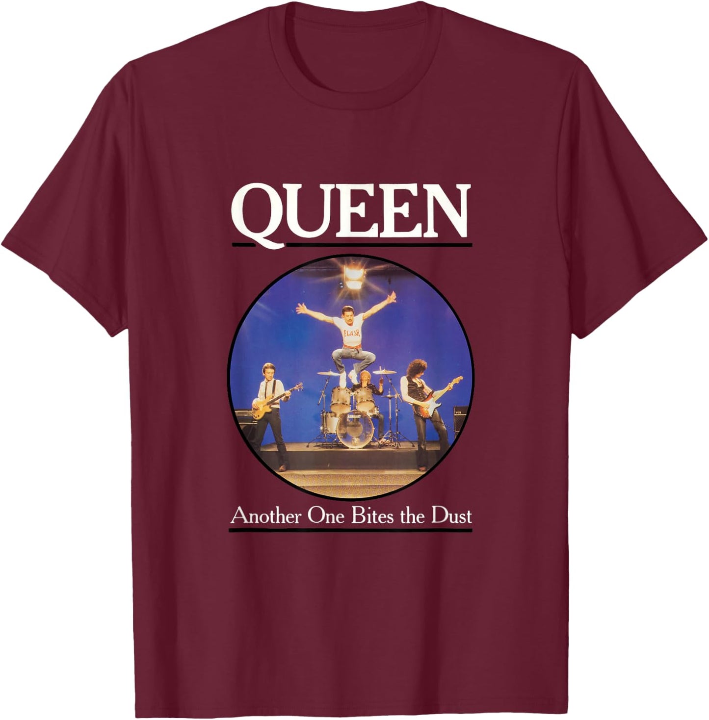 Queen Another one Bites The Dust T-Shirt - T-Shirt | Maroon