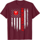 Vintage USA Microbiology Doctor American Flag Microbiologist Men T-Shirt - T-Shirt | Maroon