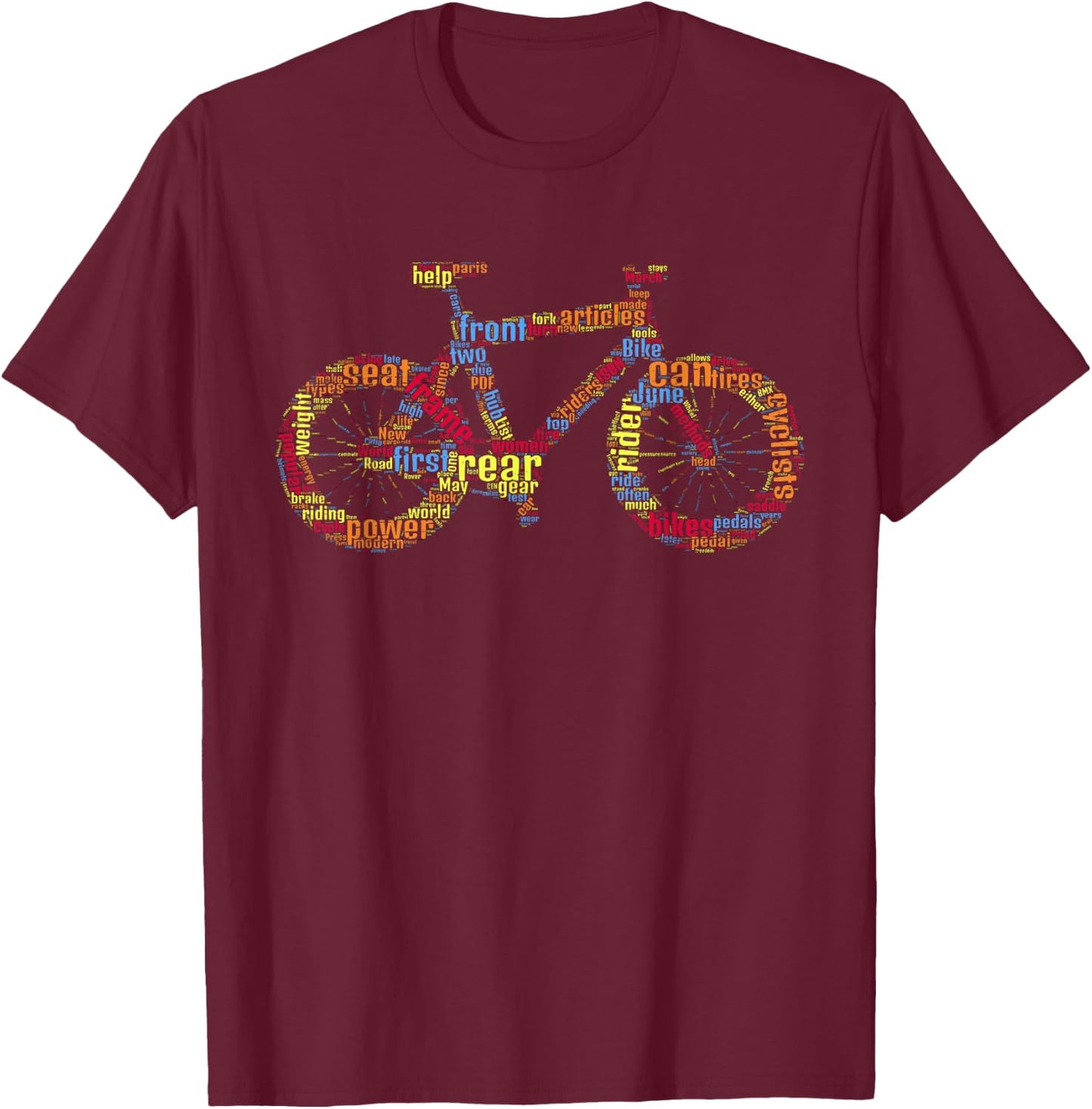 Bicycle Amazing anatomy Cycling T-Shirt - T-Shirt | Maroon