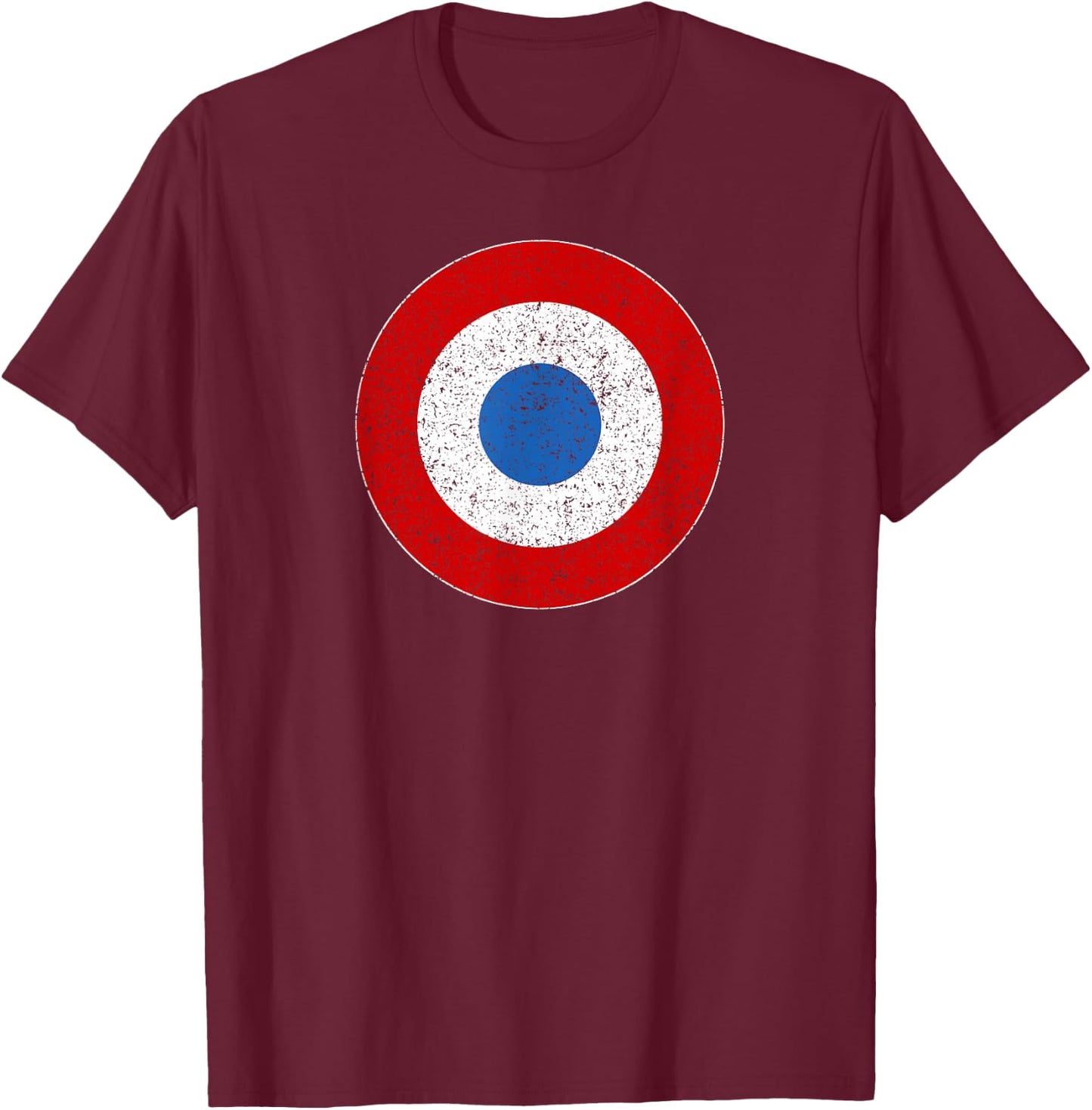 France Air Roundel Faf French Armed Forces T-Shirt - T-Shirt | Maroon
